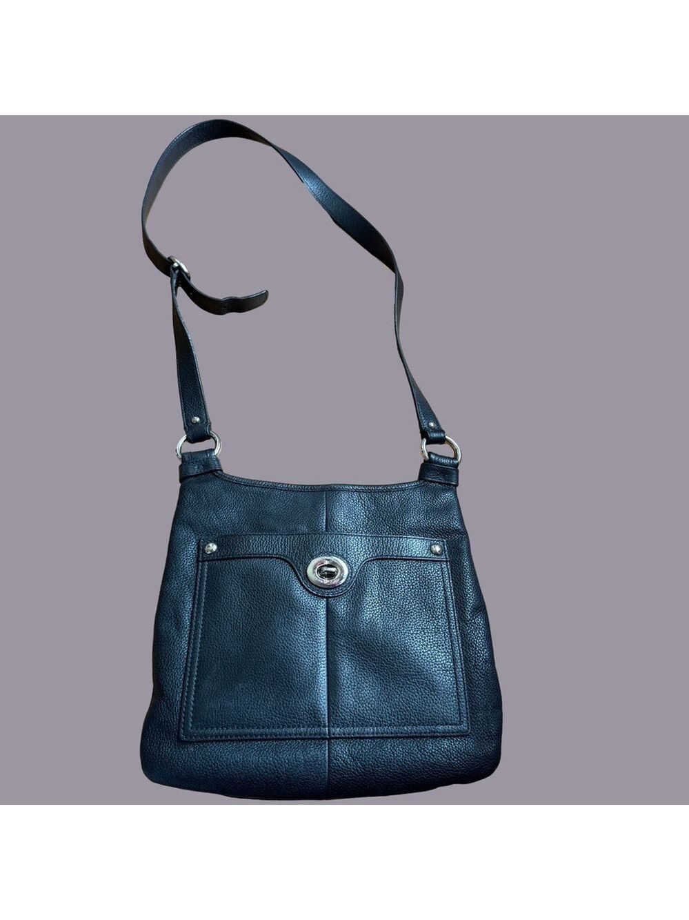Coach leather black bag